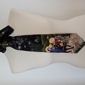 Ho•Ho•Ho Artistic Black and Multicolor Unisex Tie